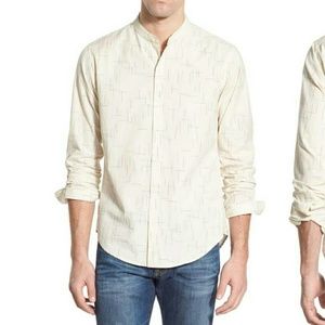 Bonobos Band Collar Print Large Button Down Shirt